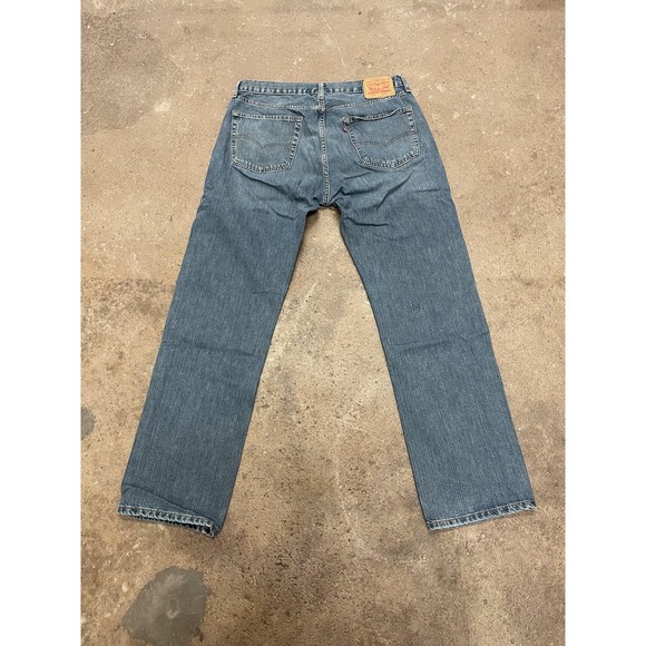 Levis 559 Jeans Mens 36x34 Blue Denim Relaxed Fit Straight Leg Zip Fly Waterless - Picture 10 of 16